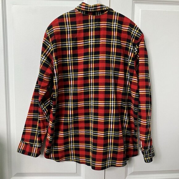 Vintage Cambridge Flannel Shirt Mens XL Red Plaid Button Up Lumberjack - Picture 5 of 5